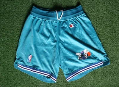 复古 90 年代冠军夏洛特黄蜂队篮球短裤青少年尺寸 XL (18-20) — 第 1/4 张图片