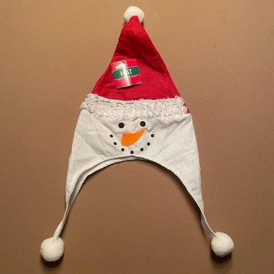 Nuevo con etiquetas Sombrero Muñeco de Nieve Navidad Festivo Novedad Papá Noel Estilo Pompones OSFM Foto 1 de 3