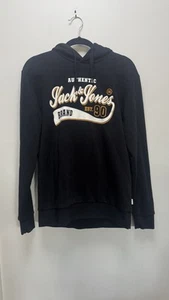 Jack And Jones Black Hooded Jumper Large - Picture 1 of 5