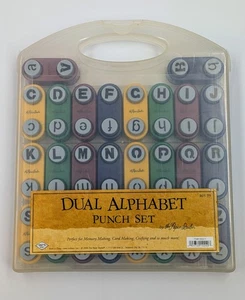 Dual Alphabet Punch Set Paper Studio Crafts Cardmaking with locking case ABC - Picture 1 of 4