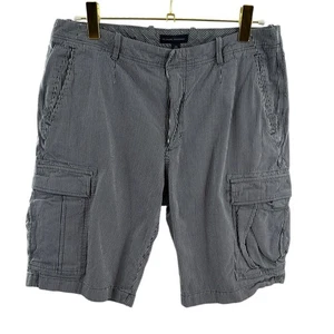 Banana Republic Herren Größe 34 Gestreift Baumwolle Cargo Shorts Kordelzug Taille - Bild 1 von 8
