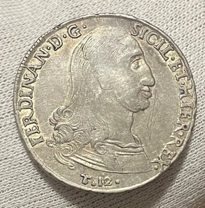 HN Ferdinand III. von Bourbon (1759-1816)). 1798. Palermo. 12 Tari Ag SPL s290 - Bild 1 von 2