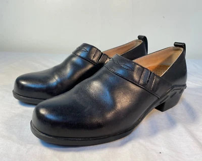 ARIAT Paddock Sport Clog Mules Shoes Women's Black Leather Slip On - US 7 - Image 1 of 4