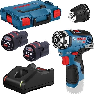 Trapano Avvitatore 12 Volt Bosch GSR 12V-35 FC FlexiClick con 2 Batterie GBA 12V - Immagine 1 di 2