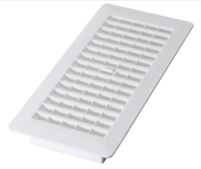 DECOR GRATES Floor Register  White Lattice Plastic Heavy Duty  4" W x10"L - Image 1 of 4