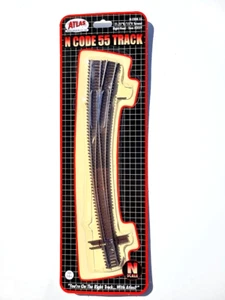 Atlas 2059 N Scale Code 55 Rails - 21.25" & 15" Radius Curved Right-Hand Turnout - Picture 1 of 2
