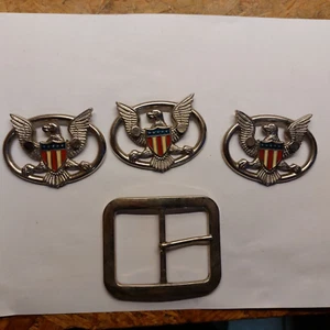 Gürtelschnalle+3x USA  Adler Metall - Bild 1 von 2