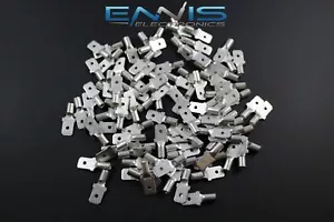 14-16 GAUGE 25 PK UNINSULATED MALE QUICK DISCONNECT.250 TERMINAL CONNECT UBMD250 - Picture 1 of 4