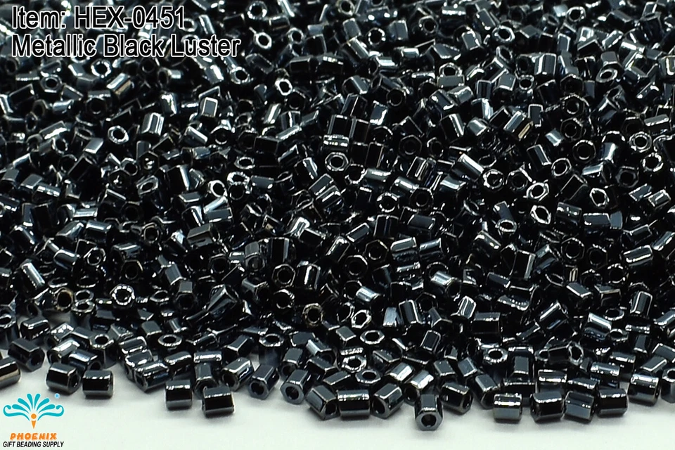Miyuki Hexagon 2 Corte 11/0 Metálico Negro Brillo Hex-0451 Foto 1 de 1