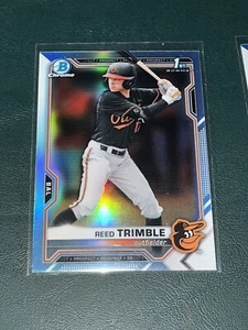 2021 Bowman Draft Chrome Reed Trimble SKY BLUE REFRACTOR - Picture 1 of 1