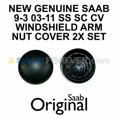 NOVA TAMPA DE PORCA DO BRAÇO DO LIMPADOR DE PARA-BRISA SAAB 9-3 OEM GENUÍNO 03-11 90347857 2x - Imagem 1 de 3