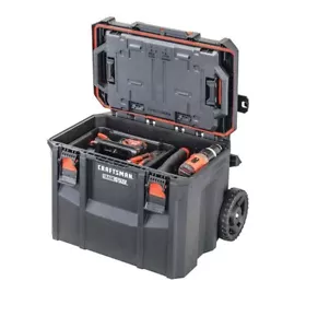 System 22.5-In Black Structural Foam Lockable Toolbox New. Portable Tool Box New - Picture 1 of 6