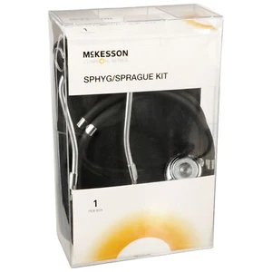 Kit combinado de esfigmomanómetro aneroide McKesson (01-768-641-11ABKGM), negro, 1 quilate - Imagen 1 de 5