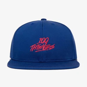100 Thieves FW'22 6 PANEL SNAPBACK - ROYAL Snapback Hat New With Tags - Picture 1 of 2