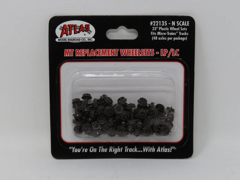 Atlas N 22135 33' Plastic Wheel Sets for Micro-Trains Line Trucks 48 Axles - Image 1 of 1
