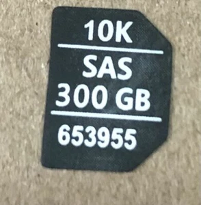 30PCS 651687-001 Etichette adesive per caddy vassoio 2,5" 10K SAS 300GB 653955 - Foto 1 di 3