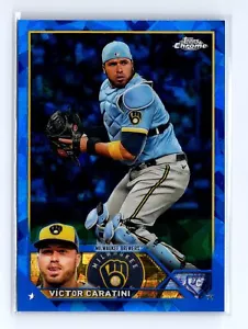 2023 Topps Chrome Sapphire Victor Caratini #361 Milwaukee Brewers - Picture 1 of 2