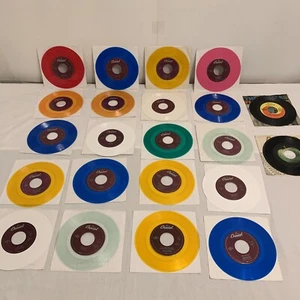 beatles jukebox 45 RPM Vinyl lot 22 Records 7 Inch Colored Albums Rare W8 - Bild 1 von 24