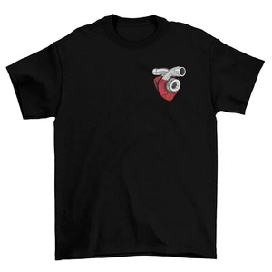 TURBO HEART T-Shirt S-3XL JDM Decal Racecar Auto Boost Hoodie Mechanic Car Race - Imagen 1 de 16