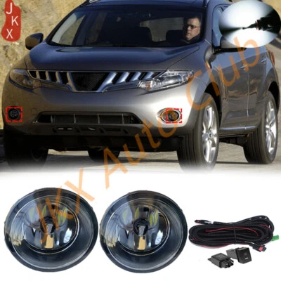 For Nissan Murano 2009-2012 2PCS Front Bumper LED Fog Light Lamp W/Wiring Kit e - Imagem 1 de 4
