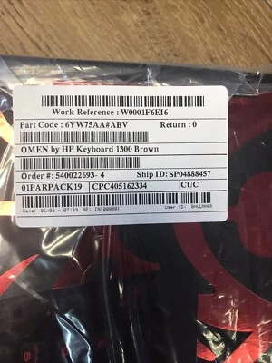 HP Omen Encoder Mechanical Gaming Arabic Keyboard HP 6YW75AA#ABV New Sealed - Image 1 of 4