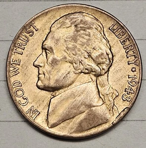 ERROR 1943 P Jefferson Nickel Cud Major Mint Error 1943p Silver War Nickel Rare - Picture 1 of 2