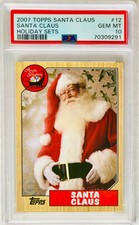 🔥PSA 10 GEM MINT🔥2007 TOPPS SANTA CLAUS HOLIDAY SETS SANTA CLAUS #12 1987