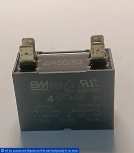BM CBB61 Air Conditioner Fan Motor Capacitor 4uF 450VAC Film Capacitor - Picture 1 of 6