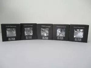 Set of 5 Oleg Cassini Crystal Diamond Cut Paperweights New #2 - Picture 1 of 12