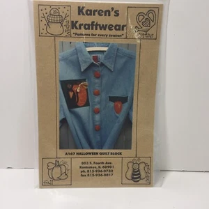 Halloween Applique Quilt Block Pattern Karen's Kraftwear - Picture 1 of 3