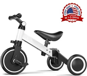Triciclo para niños pequeños de 1 a 3 años con altura de asiento ajustable NUEVO - Picture 1 of 8