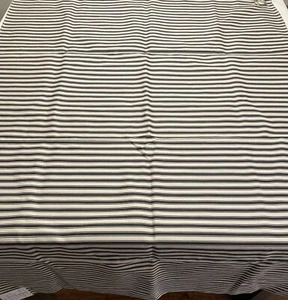 Pottery Barn Upholstery Fabric Display Swatch Ticking Stripe Ebony 35”x 52” - Picture 1 of 5