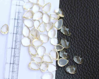 30.00 Carat Natural Yellow Labradorite Pear Cabochon Loose Gemstone 40 Pieces - Image 1 of 4