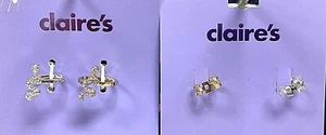 Claire’s Girls Set of 2 Rings Choose Gold & Silver Links or Jeweled Snakes - Picture 1 of 3