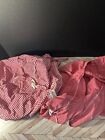 Pottery Barn Sabrina Red and White Gingham Chambray Basket Liner Medium Lot Of 4