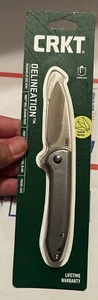 CRKT Delineation EDC Folding Pocket Knife Frame Lock Stainless Steel Handle New - Picture 1 of 1