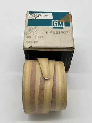 Kits de listras laterais genuínas GM Vermelho NOS PONTIAC 1971 GTO Judge - Imagem 1 de 2