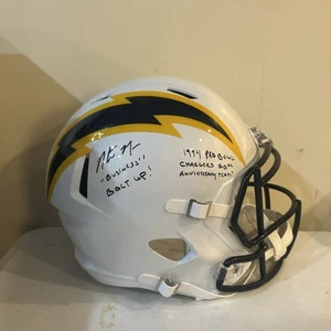 SAN DIEGO CHARGERS- NATRONE MEANS SIGNED AUTOGRAPH FS HELMET PSA COA STATS SPEED - Picture 1 of 10