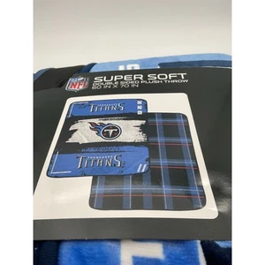Official NFL Tennessee Titans Double Sided Plush Throw. 60 x 70 - Picture 1 of 7