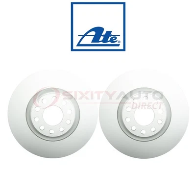 2 pc ATE Front Disc Brake Rotor for 2002-2004 Audi A6 - Braking Tire rt — 第 1/4 张图片