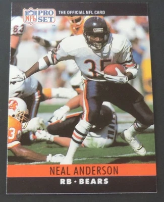 1990 PRO SET FACT CINCINNATI NEAL ANDERSON CARD #49 EXTREMELY RARE CHICAGO BEARS - Image 1 of 2