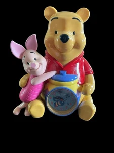 Vintage Disney Winnie Puuh & Ferkel musikalischer Wecker Bank funktioniert 12 Zoll - Bild 1 von 9