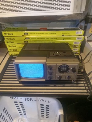 Vintage Philco Black And Whte Mini TV Model B212MSL Portable  Working! (RG) - Image 1 of 4