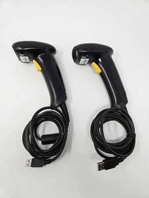 PACK de 2 escáneres de código de barras USB CipherLab 1500P negro con gatillo amarillo | Sin soporte Foto 1 de 4