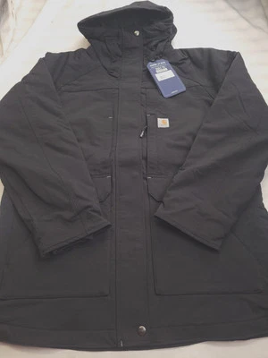 Abrigo Carhartt Mujer Grande Negro Super Dux Aislado Viento Lluvia Luchador OC 5002-W Foto 1 de 4