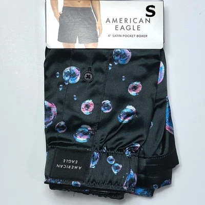Calzoncillos Boxer American Eagle 4" Bolsillo Satinado PEQUEÑAS Burbujas Foto 1 de 3