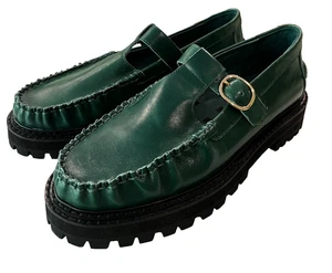 NEW Free People Mutma Women Hadley Lugged Oxford Green Shoes sz EU 38 7-7.5 $198 - Picture 1 of 11