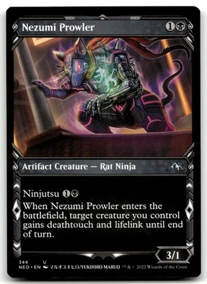 MTG Nezumi Prowler (Showcase) U Kamigawa: Neon Dynasty 344 LP - Image 1 of 2