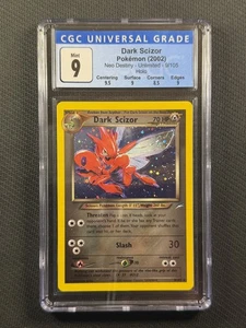 Pokémon Cards CGC 9 Mint Dark Scizor Neo Destiny Holo Unlimited 2002 9/105 - Bild 1 von 2