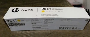 Oryginalny żółty wózek HP 981YC PageWide bardzo wysoka wydajność L0R19YC 11/2027 - Zdjęcie 1 z 1